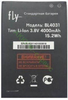 Аккумулятор BL4031 для смартфона Fly IQ4403 Energie 3 4000мАч - АККУМ-сервис, интернет-магазин аккумуляторов в Екатеринбурге